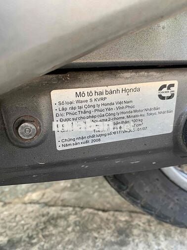 Honda Wave S / 2008 Đen Zin 100%