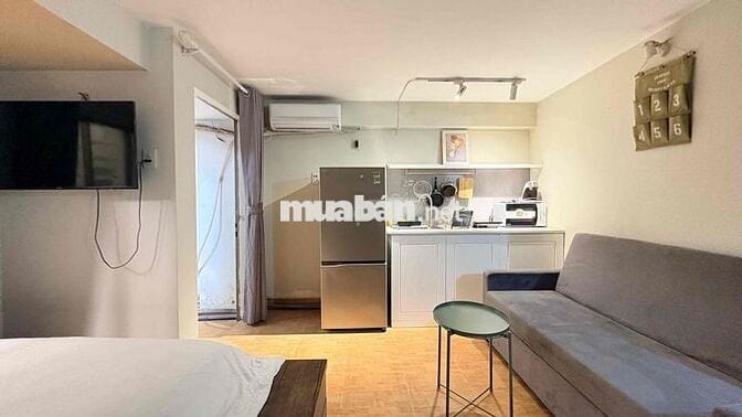 CHỦ NHÀ CHO THUÊ CĂN HỘ STUDIO VINTAGE GIỮA LÒNG QUẬN 1 CHỈ TÍNH ĐIỆN
