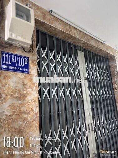 CẦN BÁN NHÀ HẺM ĐƯỜNG BÌNH ĐÔNG, PHƯỜNG PHÚ ĐỊNH GIÁ BÁN 2TY150