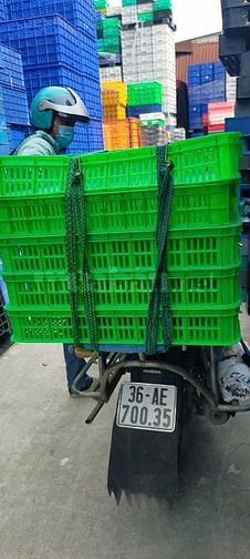 Rổ nhựa 61x42x10 cm đã qua sử dụng 