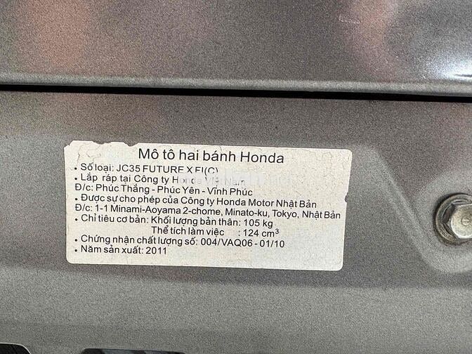 Honda Future X Fi 2011 xe đẹp mâm zin
