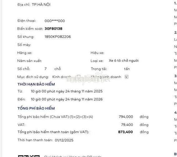 Bảo hiểm ô tô chính hãng, giảm 40%/năm