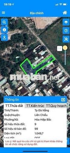 Bán 1,060 m2 đất thổ cư, đường Ngô Xuân Thu, F Hai Vân, gần chợ, cảng