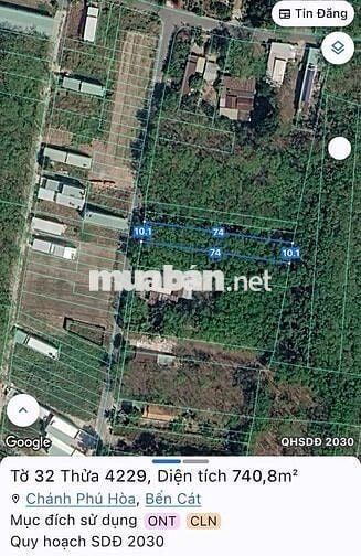 Bán đất gấp gần chợ Chánh Lưu diện tích 740m