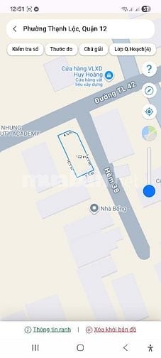 Bán đất 2 mặt tiền TL42, P. Thạnh lộc , Q12