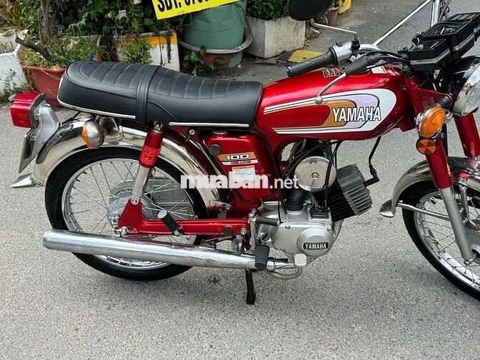 Yamaha YB 100 Đỏ Xăng pha nhớt tự động
