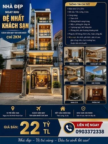 BÁN NHÀ 4 TẦNG - NGAY KHU ĐỆ NHẤT KHÁCH SẠN - GẦN SÂN BAY TÂN SƠN NHẤT