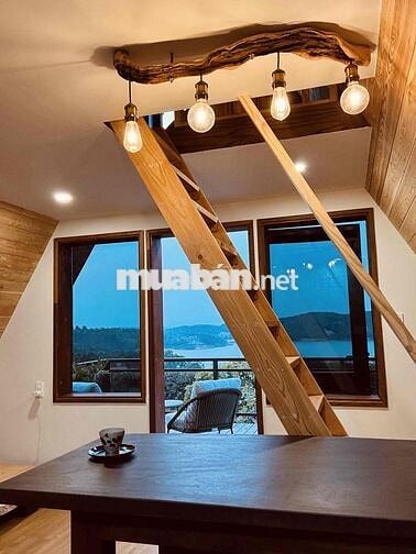 Đất thổ cư tựa sườn đồi view hồ có nhà gỗ Bắc Âu và vườn cây ăn trái
