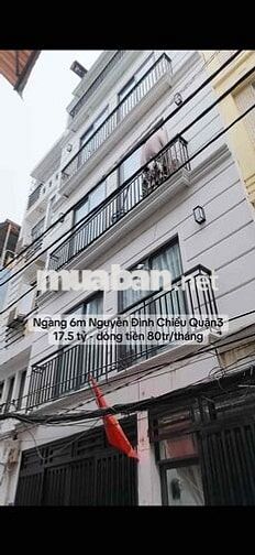17.5 tỷ - toà nhà ngang 6m Nguyễn Đình Chiểu Quận 3. 🌹2% + pocket 4.