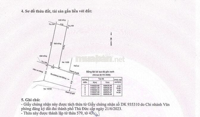 Bán lô đất 60m2 có sẵn GPXD hàng hiếm ngay PVĐ, cc 4S Linh Đông 6,5 tỷ