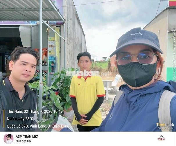 [MIKIRI] Tuyển 2 Bán Hàng GT Bến Tre (chợ+Tạp hóa)