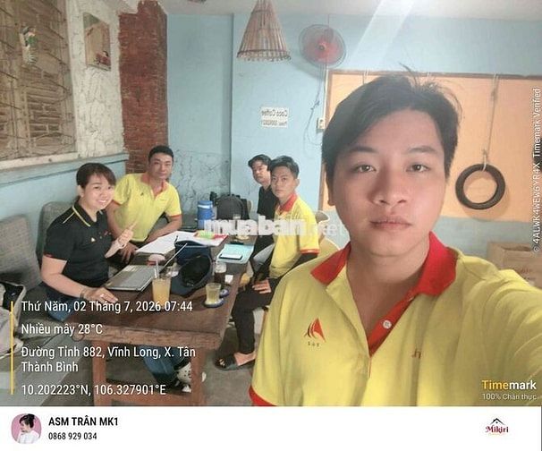 [MIKIRI] Tuyển 2 Bán Hàng GT Bến Tre (chợ+Tạp hóa)