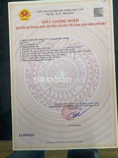 Bán đất thổ cư 150m2 SHR. Dân cư hiện hữu. Cần bán gấp