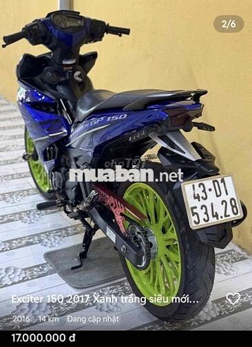Yamaha Exciter 150 2017 Xanh trắng