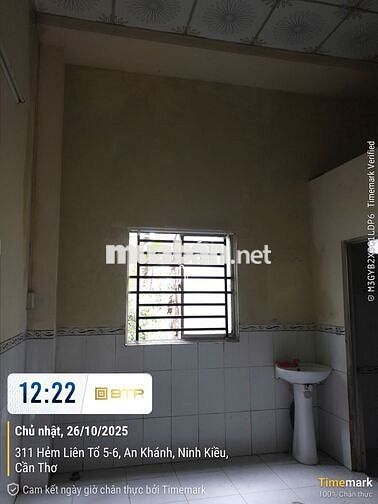 Nhà cho thuê - 3tr - hẻm đối diện BV Phương Châu