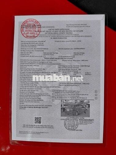 Daewoo Gentra 2007 Đỏ