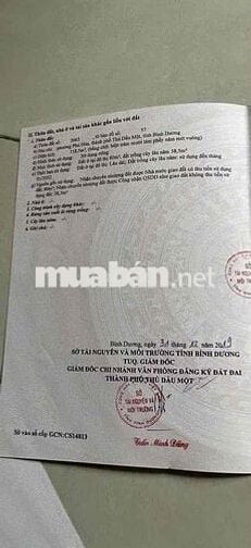 BÁN ĐẤT PHÚ HOÀ TDM GẦN TRƯỜNG HỌC