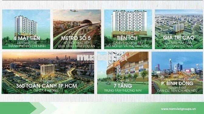 Căn hộ Q8 ngay trung tâm TP.HCM. Vị trí đẹp, giá tốt