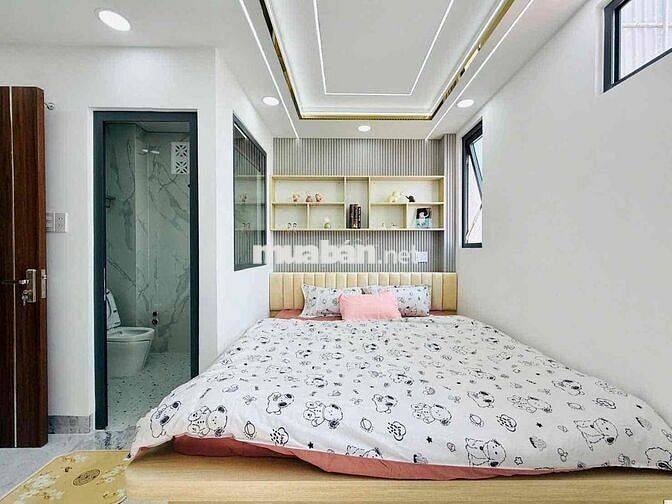 cho thuê nhà thang máy phan huy ích (4x16) lửng , 4 lầu , 5pn , 7wc