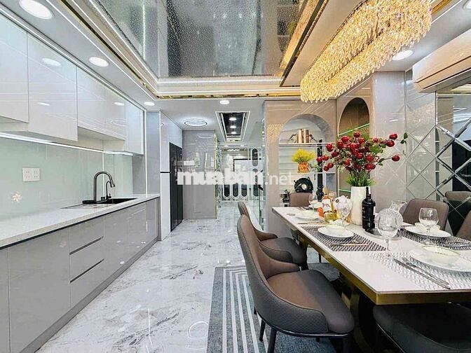 cho thuê nhà thang máy phan huy ích (4x16) lửng , 4 lầu , 5pn , 7wc
