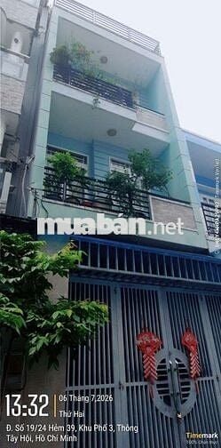 Nhà 3 tầng hẻm xe hơ 4×16i ngay quang trung sát công viên Làng hoa
