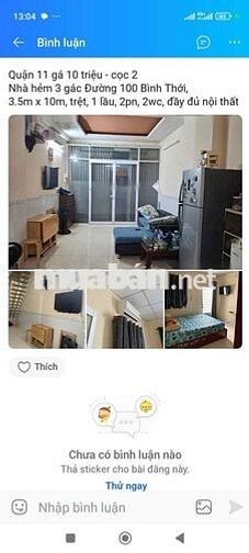 nhà đẹp 2 phòng ngủ 2vs có nội thất đầy đủ 