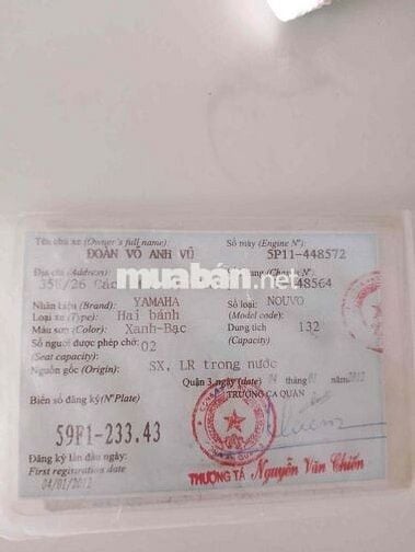 Yamaha Nouvo 2012 Xanh-Bạc 132cc