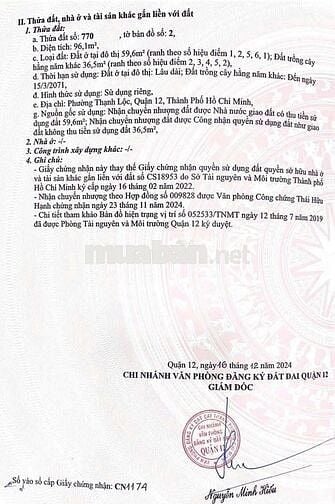 CHỈ 4.95 TỶ CÓ ĐẤT MẶT TIỀN HÀ HUY GIÁP - Q12