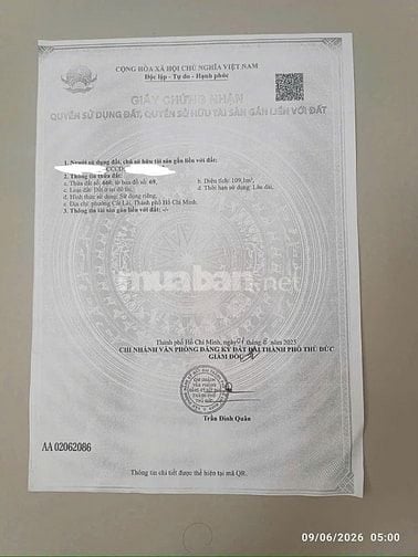 BÁN 2 LÔ ĐẤT LIỀN KỀ – 2 MẶT TIỀN ĐẸP PHƯỜNG CÁT LÁI, TP.HCM