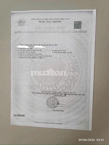 BÁN 2 LÔ ĐẤT LIỀN KỀ – 2 MẶT TIỀN ĐẸP PHƯỜNG CÁT LÁI, TP.HCM