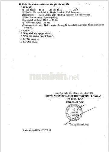 BÁN ĐẤT CHÍNH CHỦ - TT BẾN LỨC
