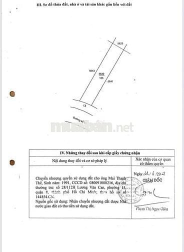 BÁN ĐẤT CHÍNH CHỦ - TT BẾN LỨC