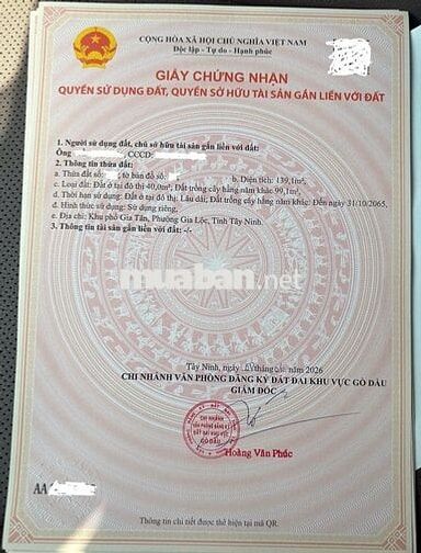 Nuôi con học bán gấp 139m² giá 450triệu đường Gia Huỳnh phường Gia Lộc