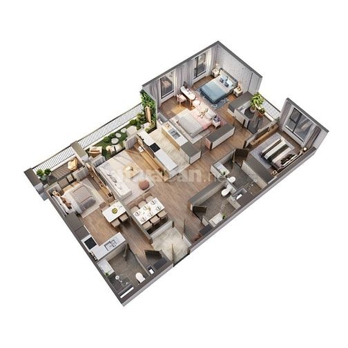 Bán Căn góc 4PN, 3WC, 142.9m2 - The Wisteria - Tầng đẹp view thoáng