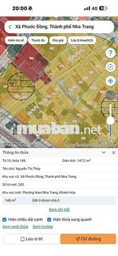 Bán Đất 2 MT Làm Nhà Vườn Phước Điền Phước Đồng Phường Nam Nha Trang.