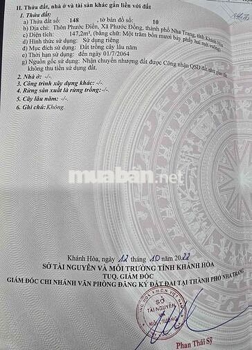 Bán Đất 2 MT Làm Nhà Vườn Phước Điền Phước Đồng Phường Nam Nha Trang.