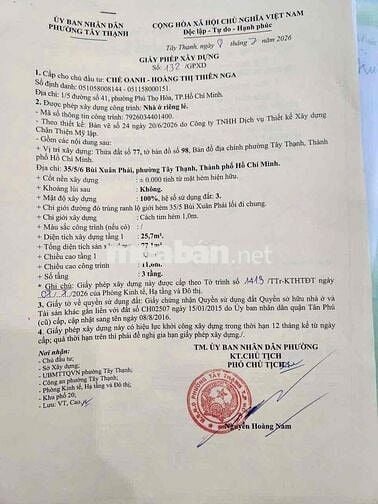 Chính chủ bán nhà Tân Phú 4x7m ( 2 tầng), giá 2,7 tỷ TL, nhà rất đẹp.
