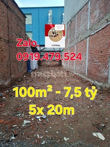 💵 7,5 Đ. 100M2 THỔ CƯ 5X 20M VUÔNG VỨC HẺM Ô TÔ LÊ TRỌNG TẤN ,TÂN PHÚ