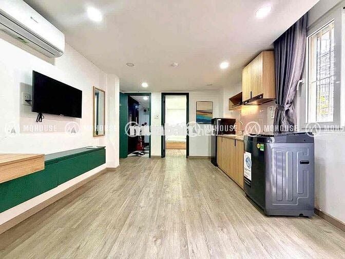 CHDV full nội thất 1pn - studio ban công, cửa sổ máy giặt riêng