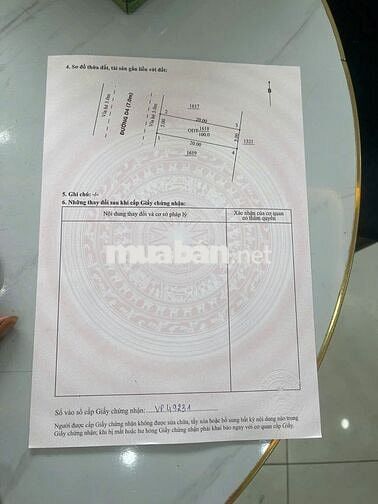 Hơn 900tr có 100m2 đất TC đường nhựa 7m gần chợ Bến Cát