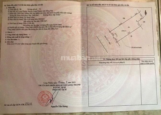 Xuất cảnh cần bán gấp đất sổ riêng mặt tiền Quốc Lộ 51, Long Thành