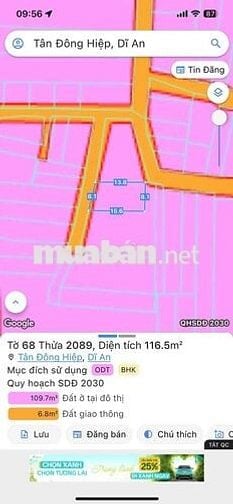 Bán gấp - giảm 500tr đất gần chợ dĩ an