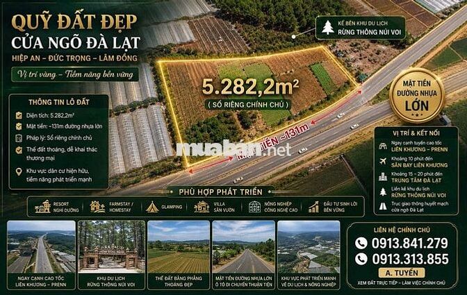 🔥 BÁN ĐẤT VIEW ĐẸP CHÍNH CHỦ – MẶT TIỀN CAO TỐC LIÊN KHƯƠNG – PRENN 🔥