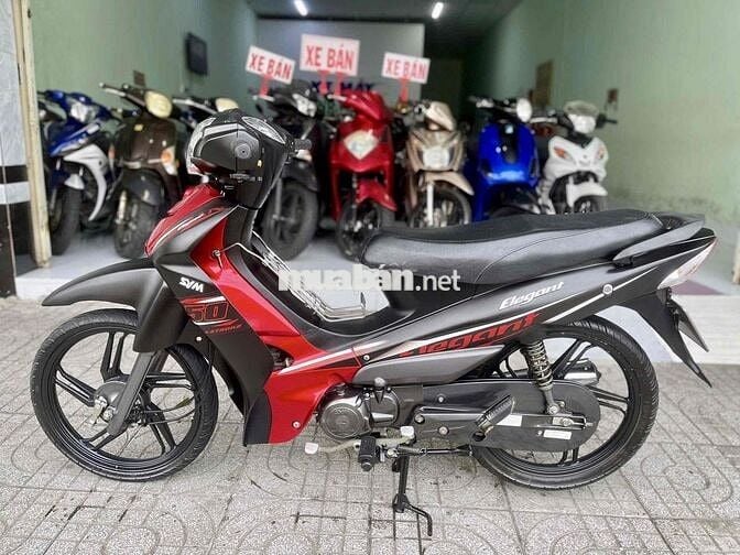 SYM Elegant 50cc 2022 Đỏ đen bản Mâm Đĩa ZiN
