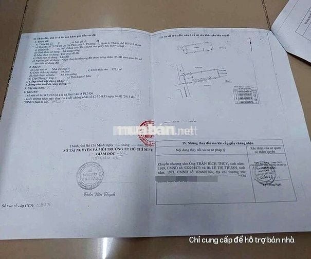 [Không môi giới] Bán nhà cấp 4 Cư Xá Phú Lâm A Quận 6