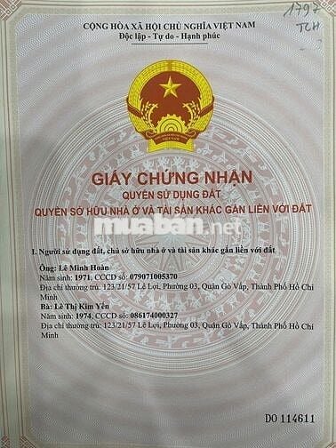 CHÍNH CHỦ CẦN BÁN GẤP 2 CĂN NHÀ, CV PHẦN MỀM QUANG TRUNG, Q12 CŨ
