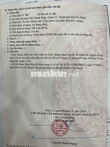 CHÍNH CHỦ CẦN BÁN GẤP 2 CĂN NHÀ, CV PHẦN MỀM QUANG TRUNG, Q12 CŨ