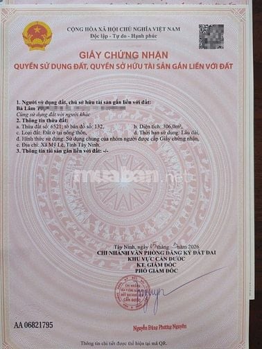Lô đất mặt tiền Phạm Văn CHính, Mỹ Lệ , Cần Đước 