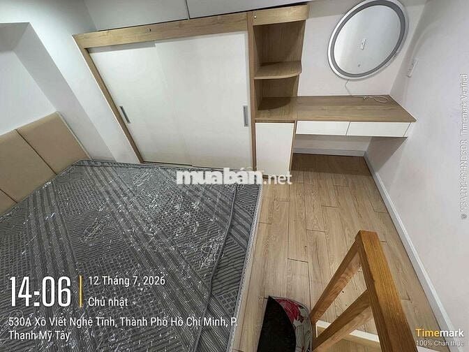 phòng cách 300m tới Hutech 32m2 có gác, thang máy, bve 24/7