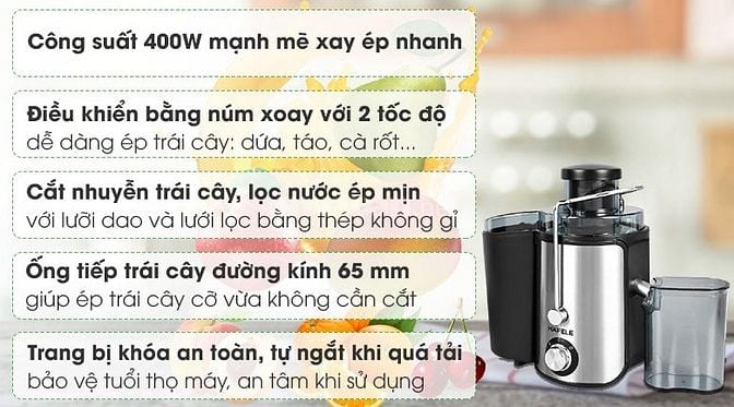 [THANH LÝ] Máy ép trái cây ly tâm Häfele GS-353 chính hãng Đức-Mới 95%